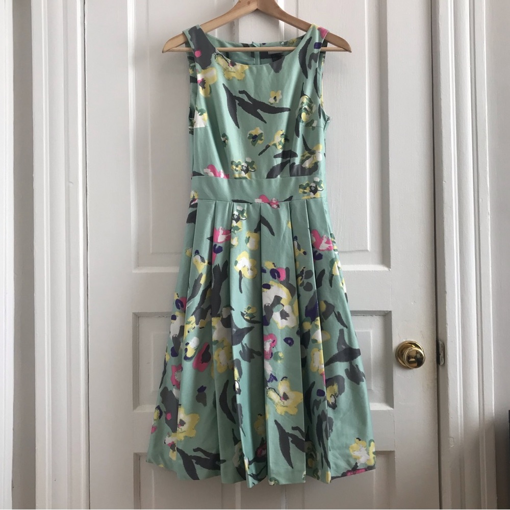 H&M Floral Midi Dress - Mint and Multicolor